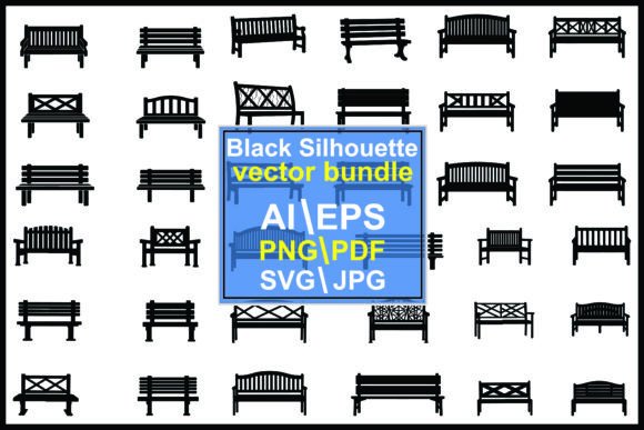 Bench Silhouette Bundles: Graphics & Illustrations