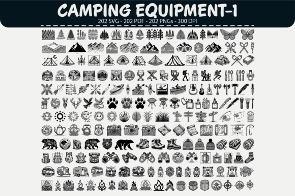 Camping Equipment Vector: 202 Graphics & Illustrations