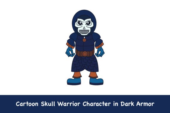 Cartoon Skull Warrior Character
