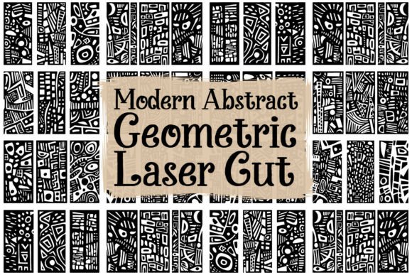 Contemporary Geometric Abstract Laser: Graphics & Illustrations