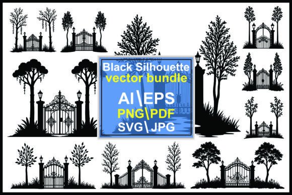 Gate Silhouette Vector Bundle: An Embroidery Designer’s Review