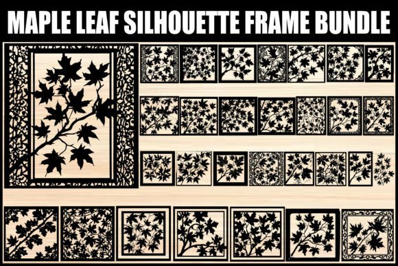 Maple Leaf Border Frame SVG Set: Graphics & Illustrations for Brand Storytelling