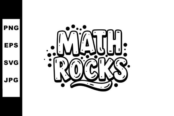 Math Rocks Typography Design with Bold L Graphics