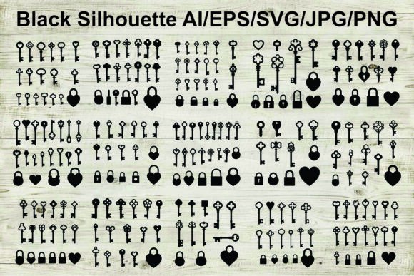 Set of Vector Keys Vector Bundle: Graphics & Illustrations