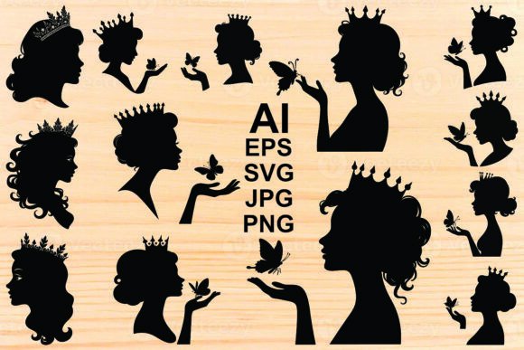Woman Crown Silhouette: Graphics & Illustrations Review